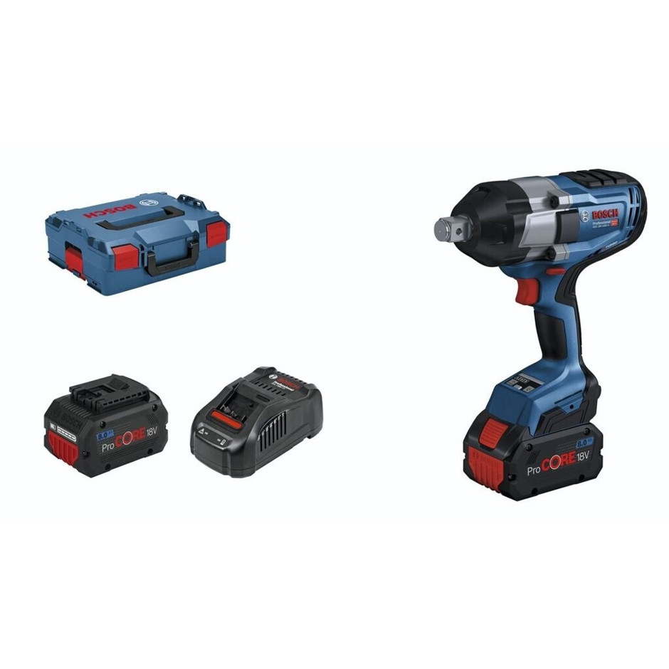 Bosch - GDS 18V-1050 H - Akku-Drehschlagschrauber - 1.050 Nm Drehmoment, 8 Ah Akku, L-Boxx
