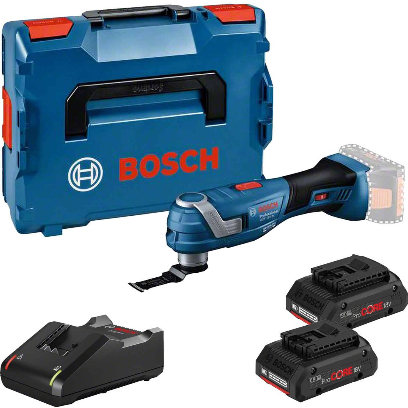 Bosch - GOP 18V-34 - Akku-Multi-Cutter - 2x 4 Ah Akkus, 20.000 U/min, Starlock Plus
