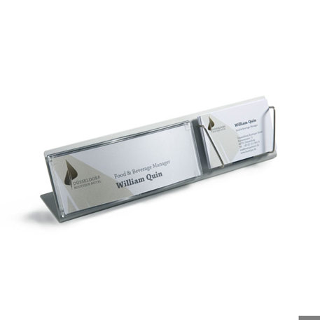 Modulex - Ocean - Tischaufsteller - Visitenkartenhalter, Aluminium, silber