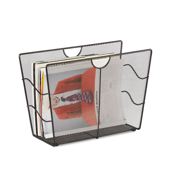 Relaxdays - Zeitungsständer - Zeitungshalter - Schwarz, 27x39x17 cm