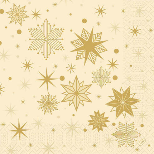 Duni - Stargazing Cream Servietten - Servietten - 40x40 cm, 3-lagig