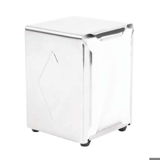 Olympia - Serviettenspender - P420 - Servietten - 14 cm hoch, 9.5 cm breit, silber