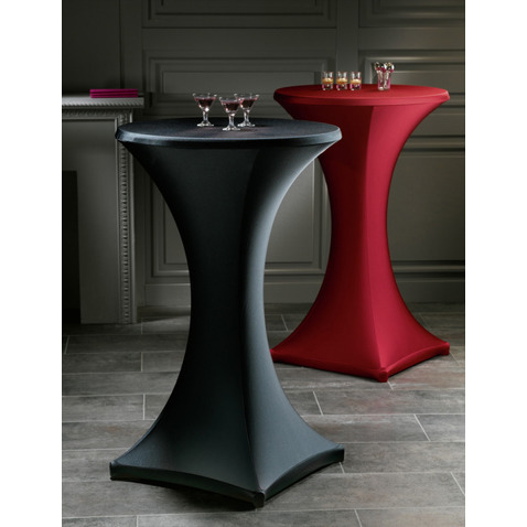 Stretch-Stehtischhusse Selm; 70x110 cm (ØxH); anthrazit; rund