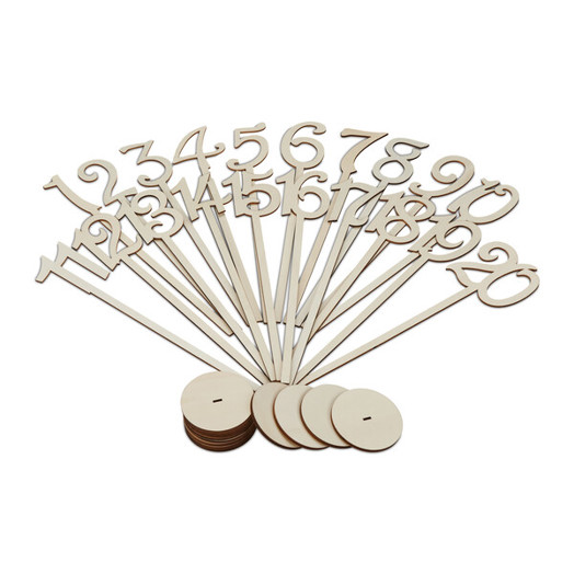 20 x Tischnummern Hochzeit in Natur 10046114_0