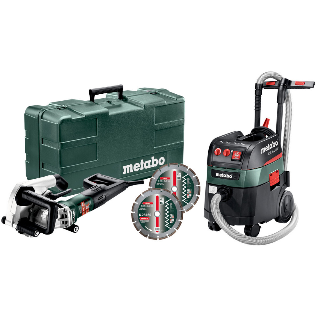 Metabo - MFE 40 + ASR 35 ACP - Mauernutfräse - 1900 W, 125 mm Scheibendurchmesser, Profi