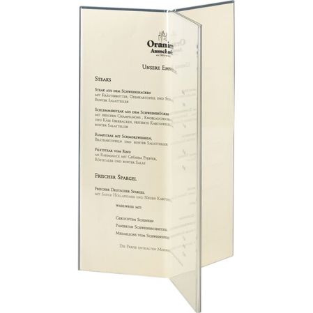 Ernst Kunststoffe - Y-Tischaufsteller - Tischaufsteller - Acrylglas, DIN A4, glasklar