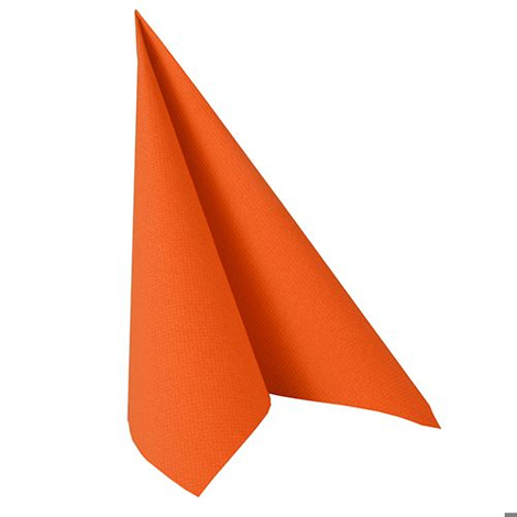 PAPSTAR - Papierserviette - 84813 - Servietten - Seidenpapier, Orange, 400x400 mm
