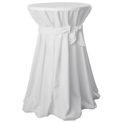 Stehtischhusse Montreal; 120x135 cm (ØxH); weiß