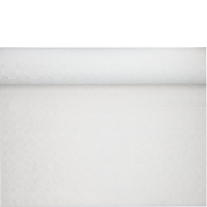 Papiertischtuch mit Damastprägung 50 m x 1,2 m weiss
