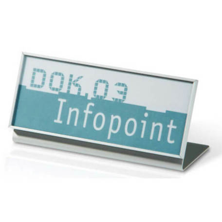 Wolk - NEW AGE - Tischaufsteller - Aluminium, silber, 14,5 x 5,5 cm Einlagemaß