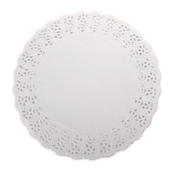 250 Stück Tortenspitzen | rund | weiß | Ø 31 cm | Papier