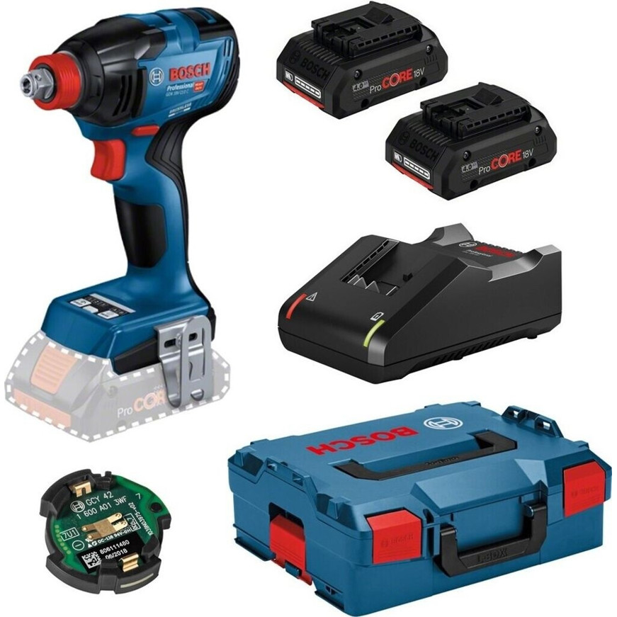Bosch - GDX 18V-210 C - Akku-Drehschlagschrauber - 210 Nm, 2 Akkus, L-BOXX