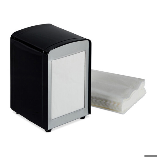 Relaxdays - Serviettenspender - 10025508_46 - Servietten - Schwarz, Silber, Retro Look