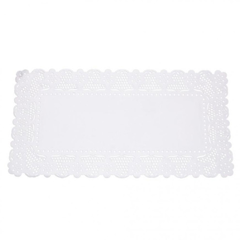 250 Stück Tortenspitzen | rechteckig | weiß | 30 x 40 cm | Papier