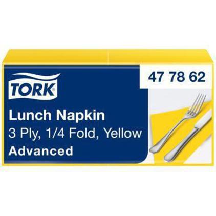 Tork - Papierserviette - 477862 - Servietten - Gelb, 3-lagig, 325x328 mm