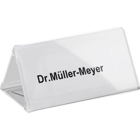 Ernst Kunststoffe - Tischaufsteller - dreieckig - glasklar, DIN lang