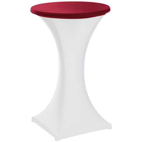 Stretch-Stehtischplattenüberzug Grace; 70 cm (Ø); bordeaux; rund