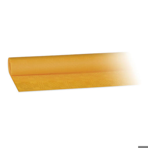 Damasttischdecke Tischtuch aus Papier | gerollt 1,20m x 8m | gelb