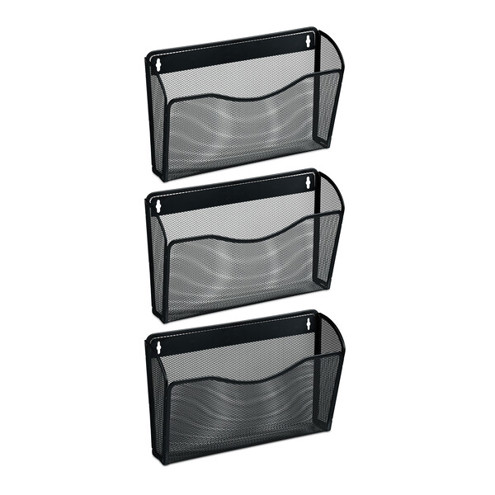 3 x Zeitschriftenhalter in Schwarz | (B)35,5 x (H)22 x (T)8,5 cm 10048472_0