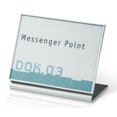 Wolk - Tischaufsteller NEW AGE - Tischaufsteller - Aluminium, schneller Einlagenwechsel