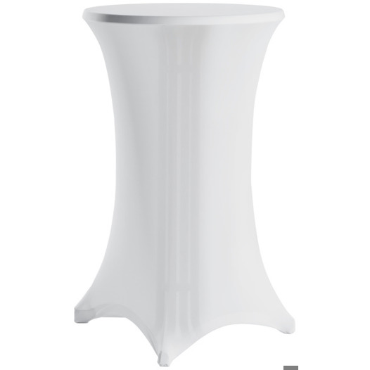 Stretch-Stehtischhusse Melior; 75x110 cm (ØxH); weiß; 5 Stk/Pck