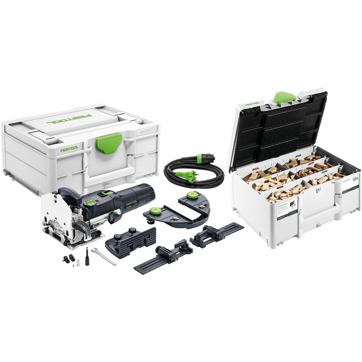 Festool - DF 500 Q-Set Domino - Flachdübelfräse - 420 W, 3,2 kg, 30 mm Frästiefe