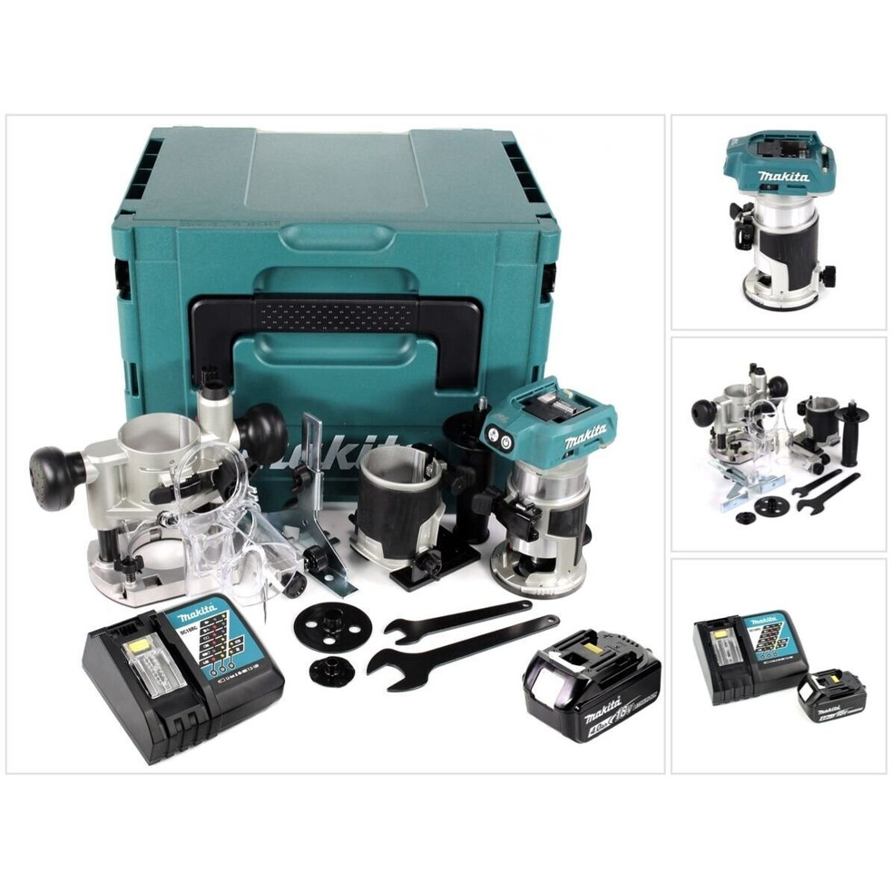 Makita - DRT50 - DRT50RM1JX2 - Oberfräse, Kantenfräse - Akkubetrieb, 18 V