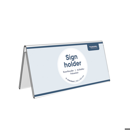 Europel - Schilderhalter - 350082 - Acryl, Transparent, Horizontal