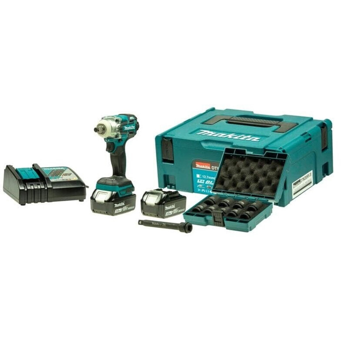 Makita - DTW285RTJX - Akku-Schlagschrauber - 18 V, 5 Ah Akku, 280 Nm
