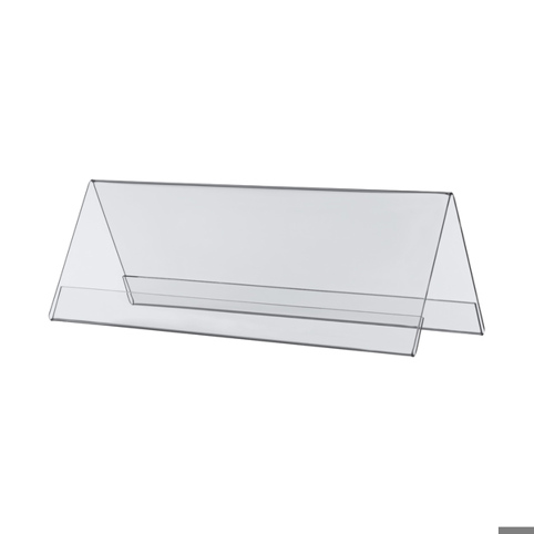 VKF Renzel - Tischnamensschild - Tischaufsteller - glasklar, 297x105 mm, 2 mm Materialstärke