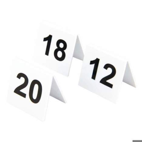 Beaumont Tischnummernschilder Kunststoff 11 | 20. Nummer 11 | 20 | Kunststoff |