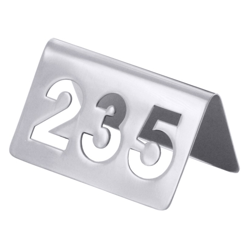 Contacto Bander - Tischnummernschild - 1059/999 - Tischaufsteller - Edelstahl 18/10, 0.9 mm Materialstärke, 0.06 kg