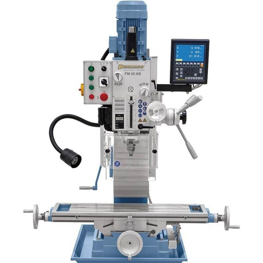 Bernardo - Fräsmaschine FM45 - Bohr-Fräsmaschine - 2200 W, Fräsen, Kühlmitteleinrichtung