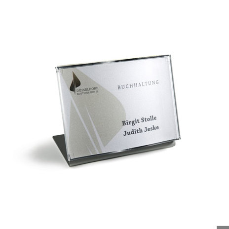 Wolk - OCEAN - Tischaufsteller - DIN A6, silber, schneller Einlagenwechsel