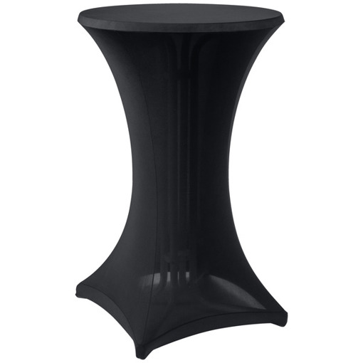 Stretch-Stehtischhusse Elastic; 70x110 cm (ØxL); schwarz; zylinderförmig