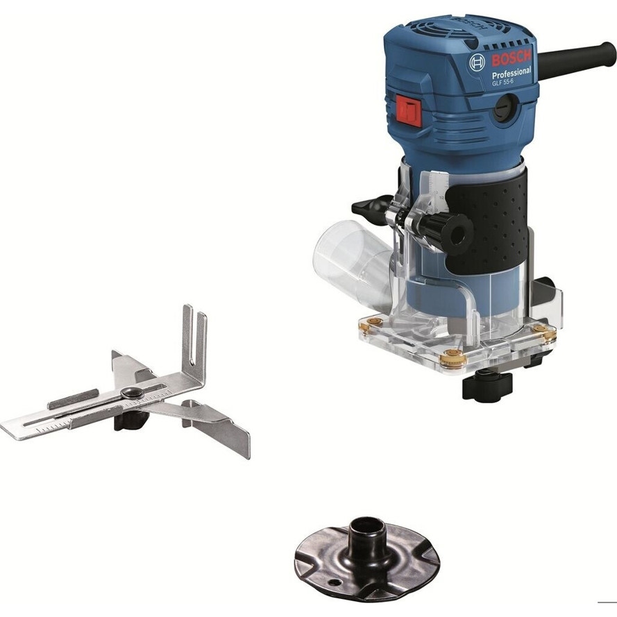 Bosch - GLF 55-6 - Kantenfräse - 550 Watt, 1,4 kg, Beleuchtung
