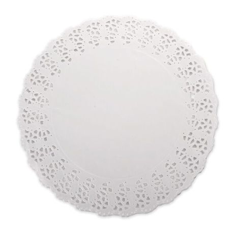 250 Stück Tortenspitzen | rund | weiß | Ø 22 cm | Papier