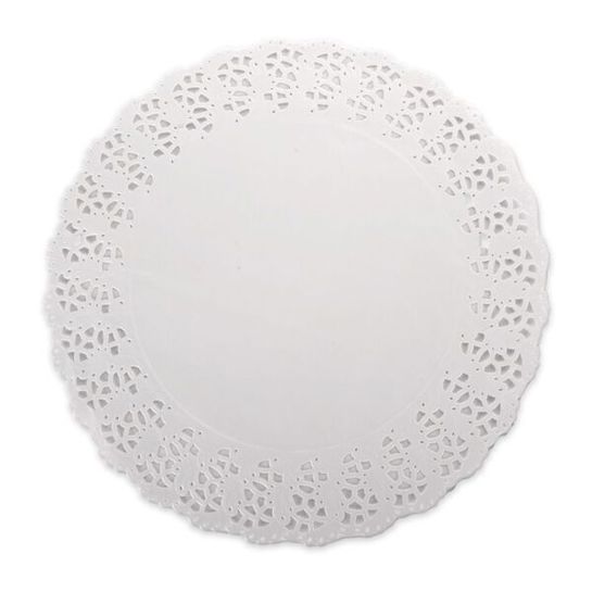 250 Stück Tortenspitzen | rund | weiß | Ø 37 cm | Papier