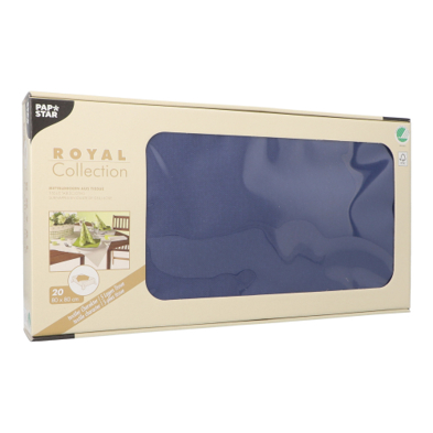 Mitteldecken | Tissue "ROYAL Collection" 80 cm x 80 cm dunkelblau