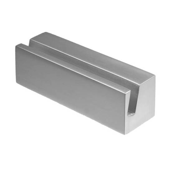 Wolk - Tischaufsteller CLEAR - Halterung für Tischaufsteller - Aluminium, 8,0 x 2,5 x 2,5 cm