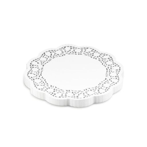 thermohauser - Tortenspitzen - 5000154011 - Dessertdeckchen - rund, 100 mm, weiß