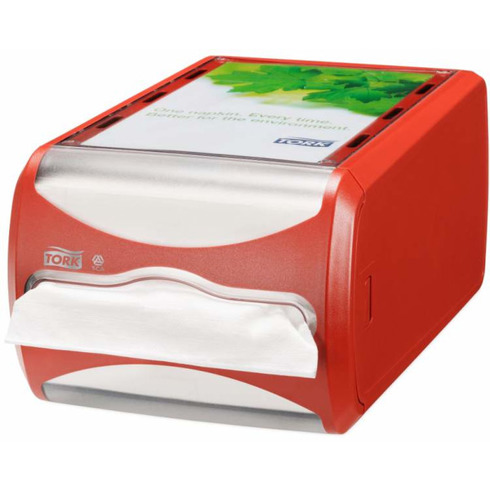 Tork - Xpressnap - 272512 - Serviettenspender - Rot, platzsparend, hohe Besucherfrequenz